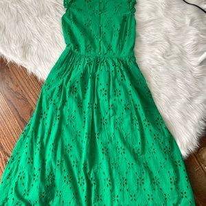 Spring Green Eyelet Dress